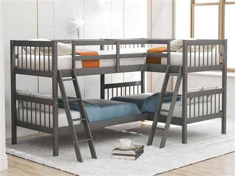 adult l shaped bunk beds|l shaped bunk beds walmart.